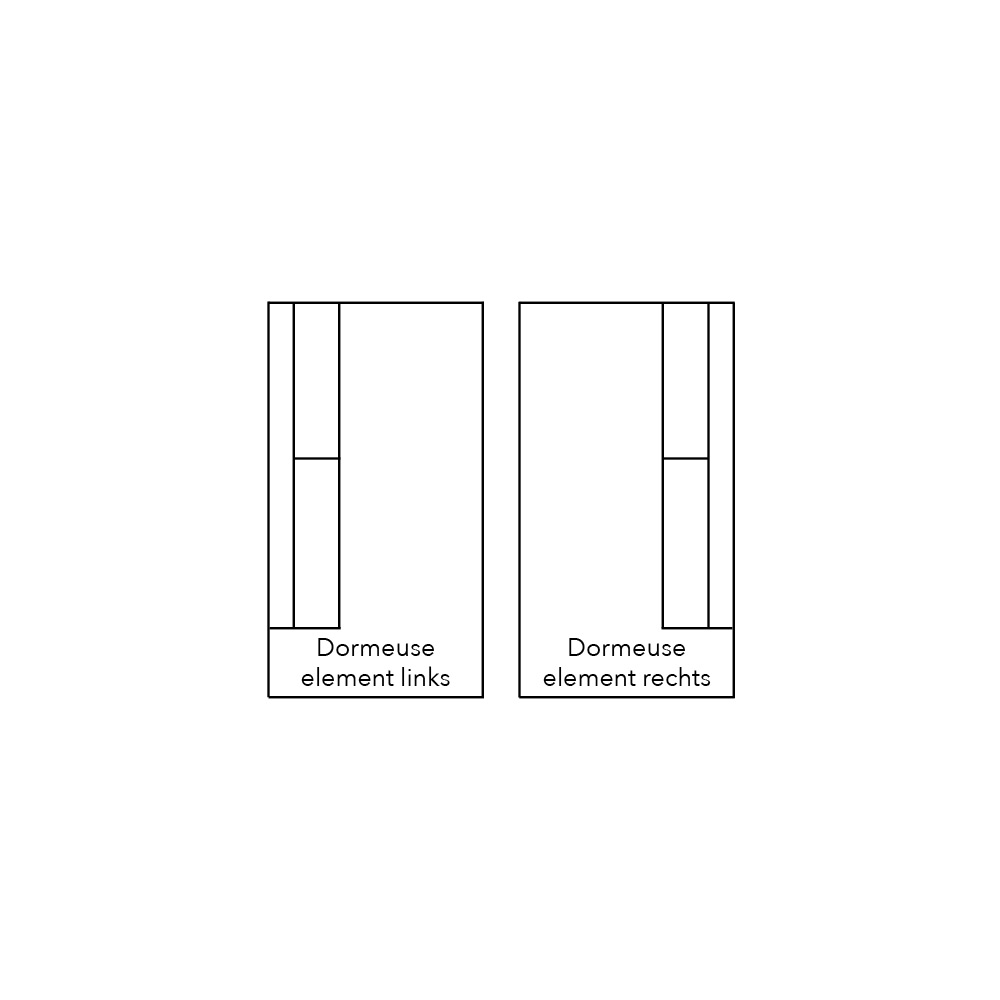 607048 - Dormeuse element met 1 arm vooraanstaand Links - stofgroep 1