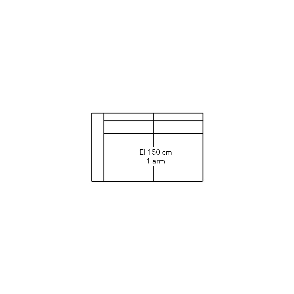 606022 - Element 150 met 1 arm voorstaand Rechts - stofgroep 1