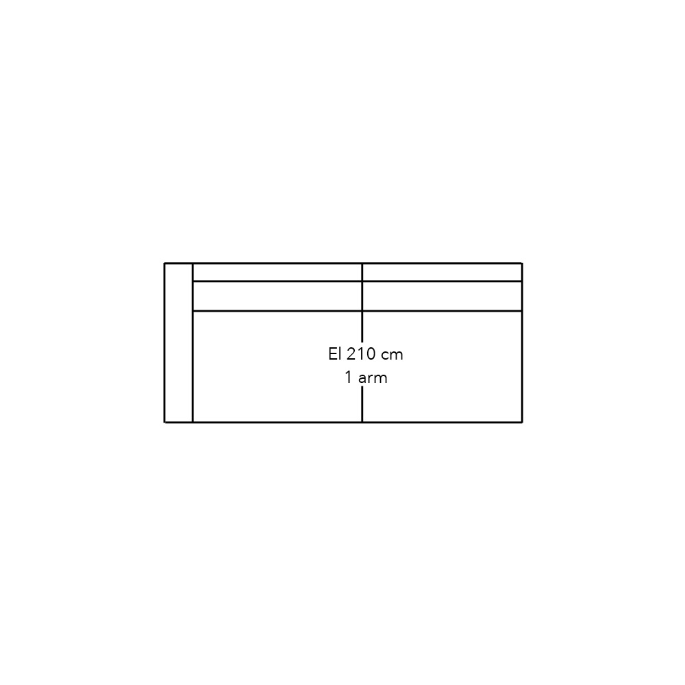 606038 - Element 210 met 1 arm voorstaand Rechts - stofgroep 1