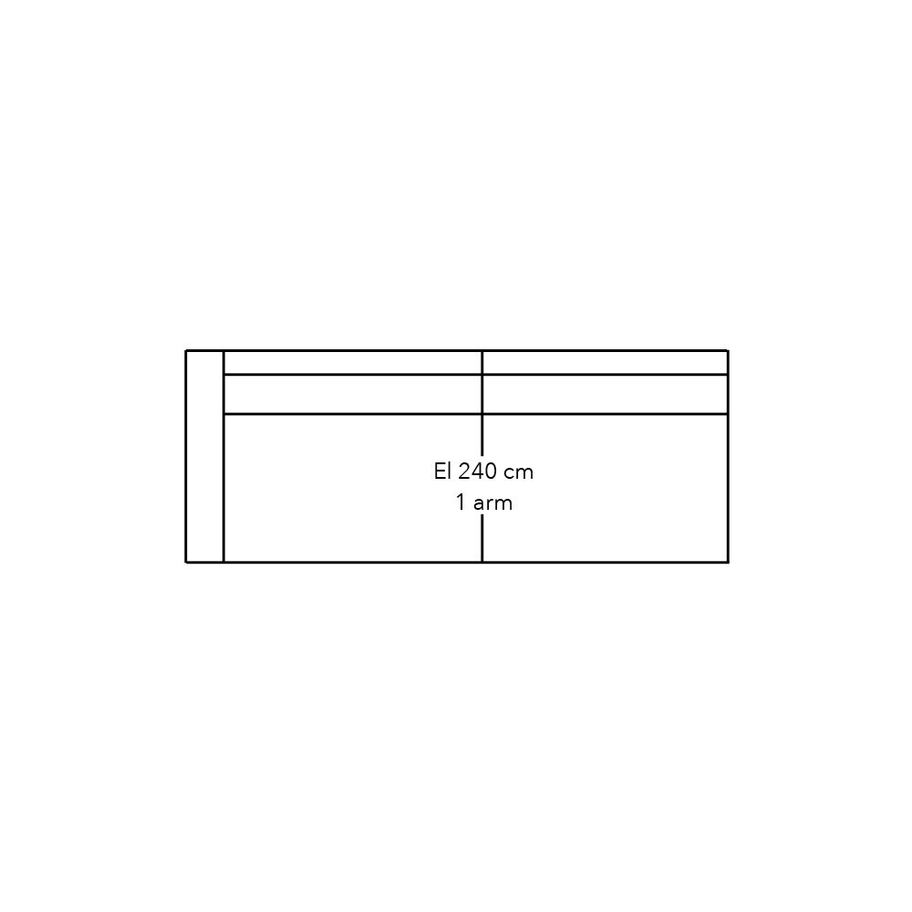 606041 - Element 240 met 1 arm voorstaand Links - stofgroep 1