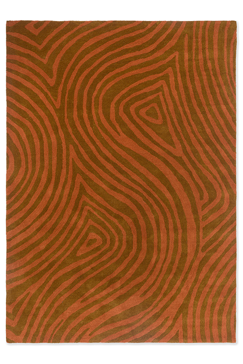 1297703140 - B&C Decor - Groove Burnt Orange 140x200