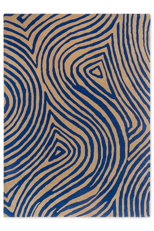 1297708160 - B&C Decor - Groove Electric Blue 160x230