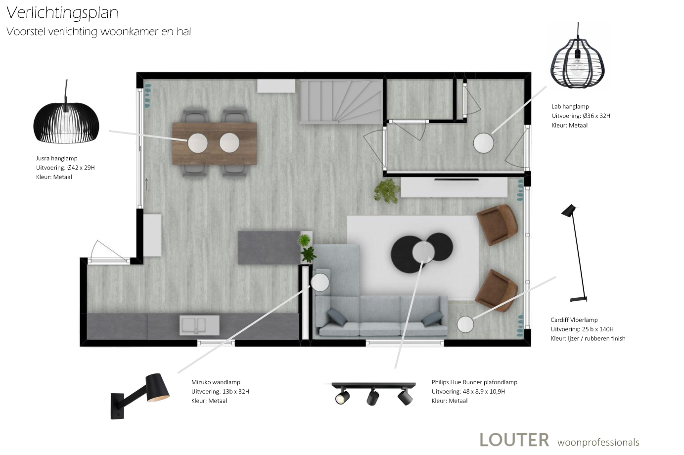 Project hoekwoning Louter Schoorl verlichtingsplan