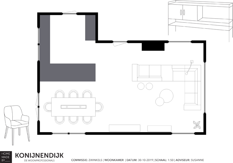 plattegrond realisatie zwinkels