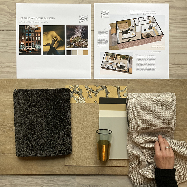 moodboard en materialen Desire en Jeroen