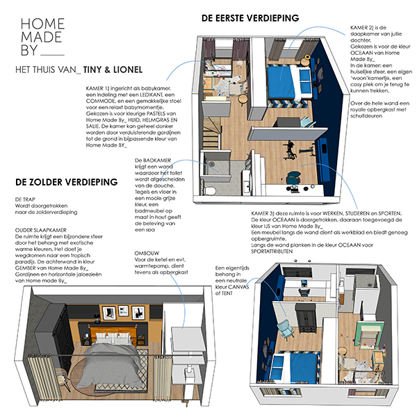 3D design Tiny & Lionel verdieping