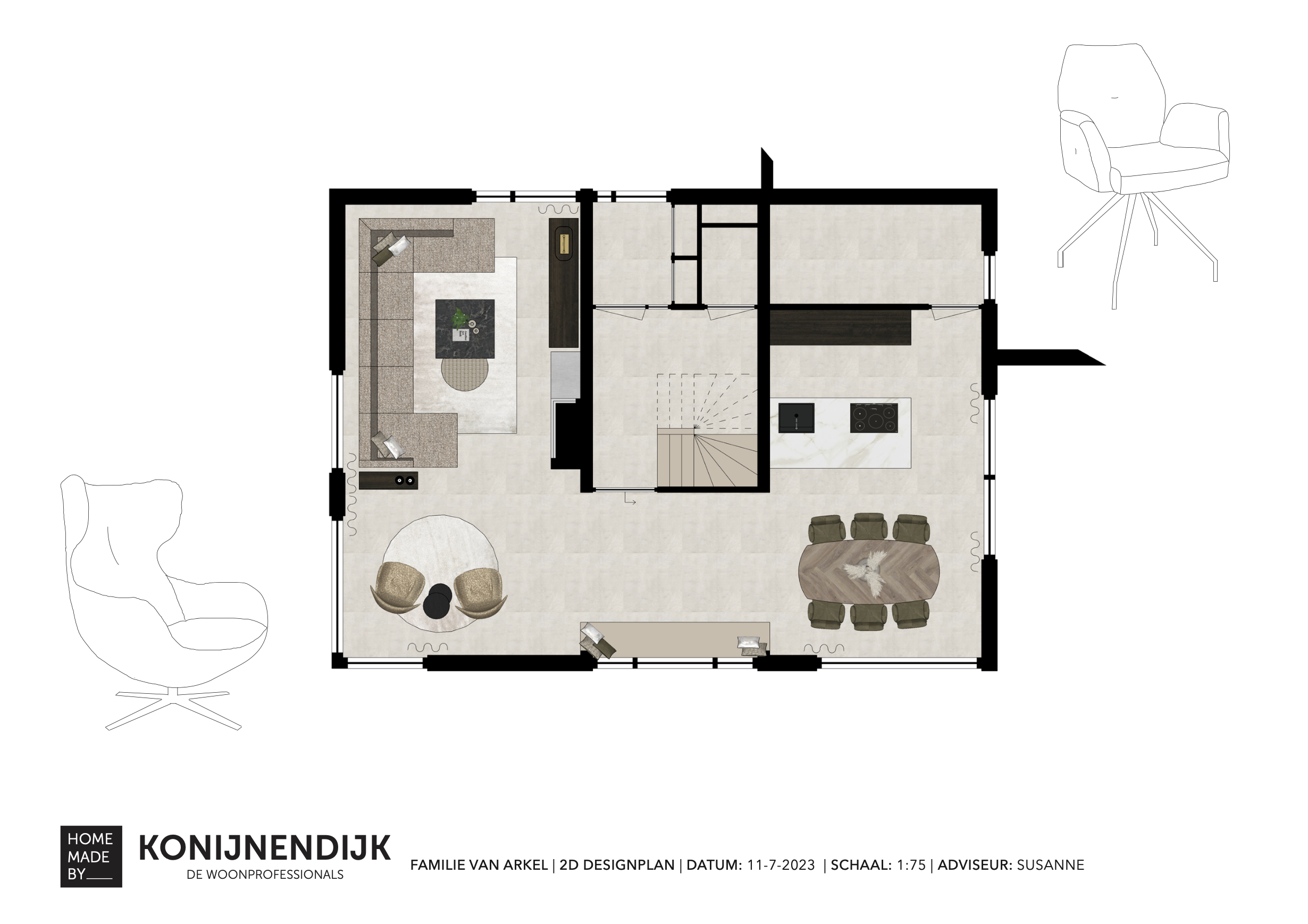 Plattegrond van Arkel